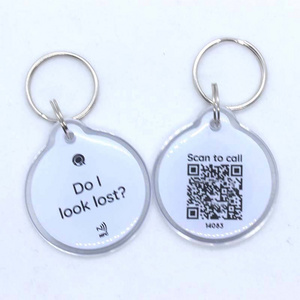 Printing QR Code Numbers Customizable URL Program RFID Keychain 213 1K 4K Chip NFC Pets Tags