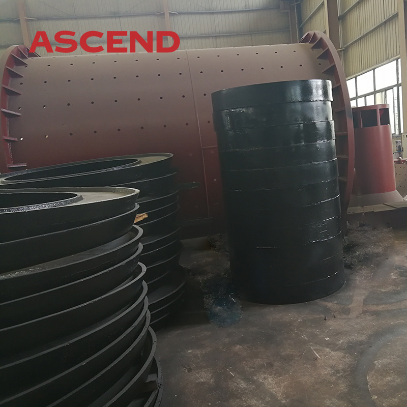 High quality 1200 1400 1500 chilean mill and wet pan mill roller and ring grinding base parts for Sudan and Mauritania