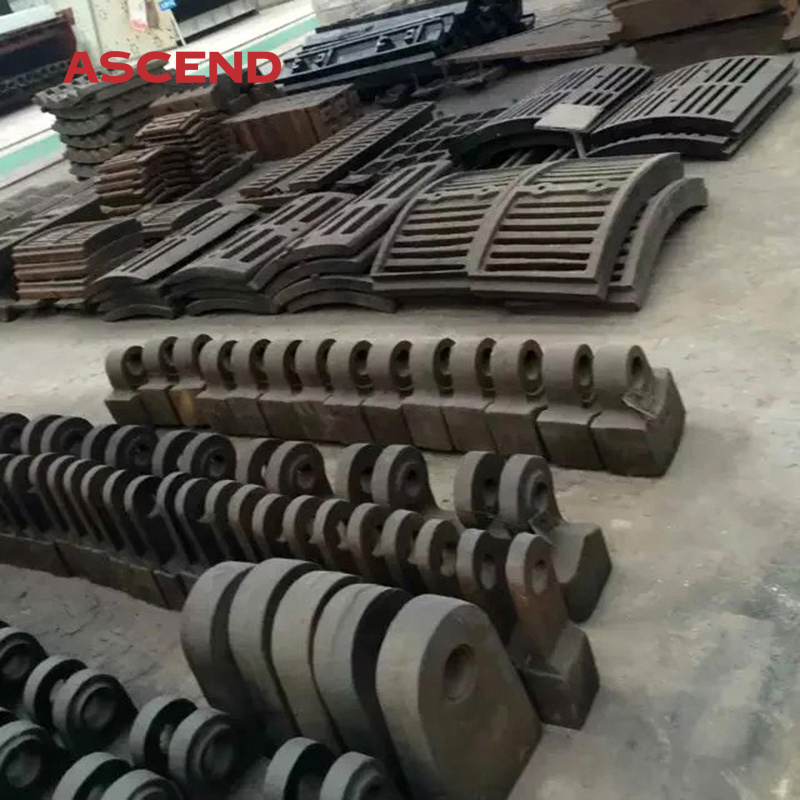 High chrome manganese bimetal alloy casting steel hammer crusher hammer wear parts