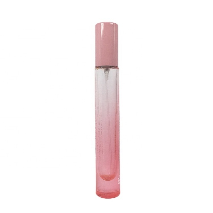 Custom 10ml Empty Luxury gradient pink color Spray Perfume Bottle pink perfume bottles and packaging