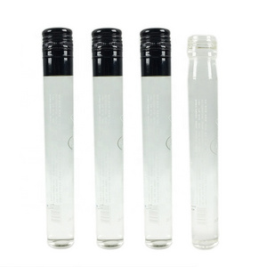 High borosilicate clear tube 50ml 100ml mini liquor glass bottles test sample wine bottle fruit wine bottles with screw lid