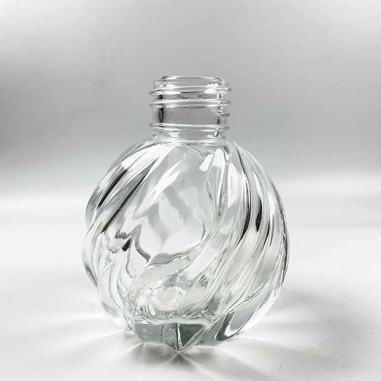 hot sale 100ml 250ml empty clear round aroma  bottles room glass aroma bottle customized pineapple shaped diffuser bottles