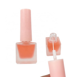 cube nail polish bottle 6ml 8ml 10ml clear frosted white liner brush gel polish empty bottle colors rectangle with pink cap