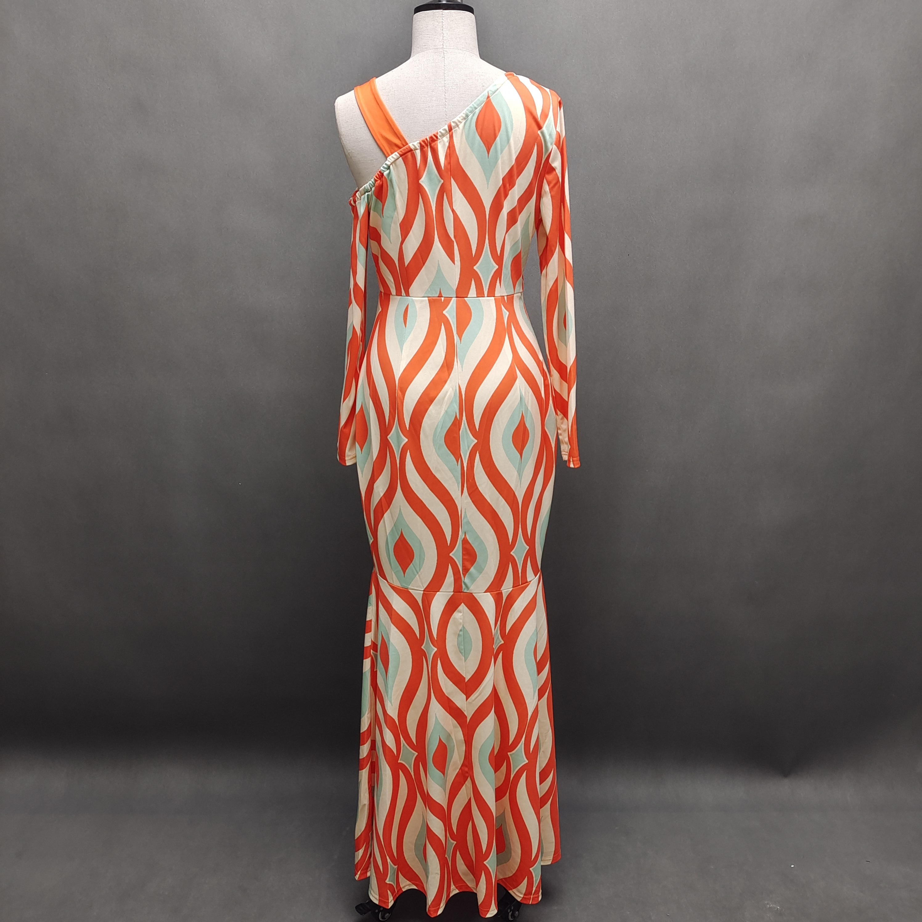 Printed maxi dresses women african off shoulder dress mexican dresses custom wholesale