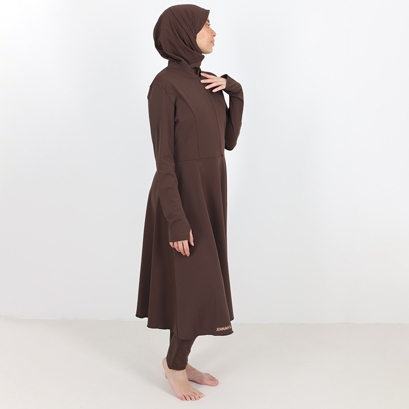 Aschulman Custom Chocolate Modest Des Burkini Pour Les Famme Swimming Suit for Women Muslim