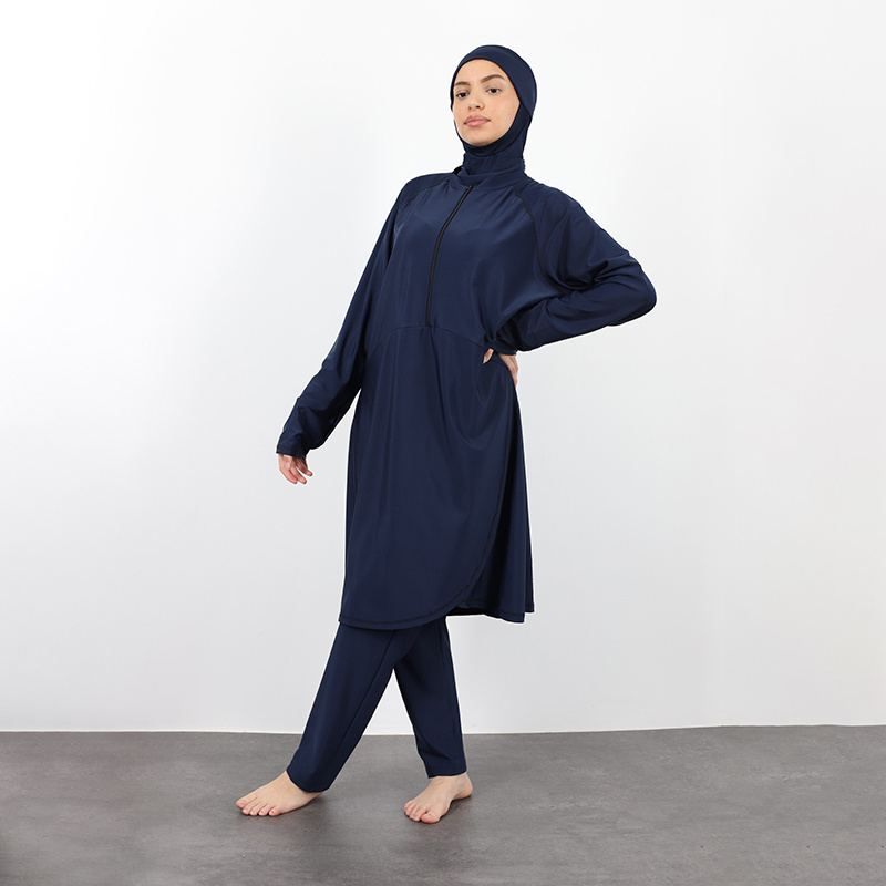 Aschulman Custom Women Big Size High Quality Muslim Clothes Muslim Bonnet Long Burkini Swimwear