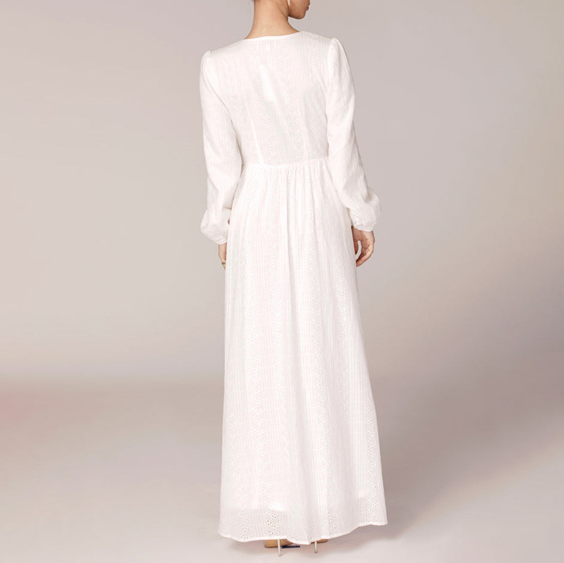 Aschulman Latest abaya women muslim dress 2023 dubai muslim evening dresses muslim white dress