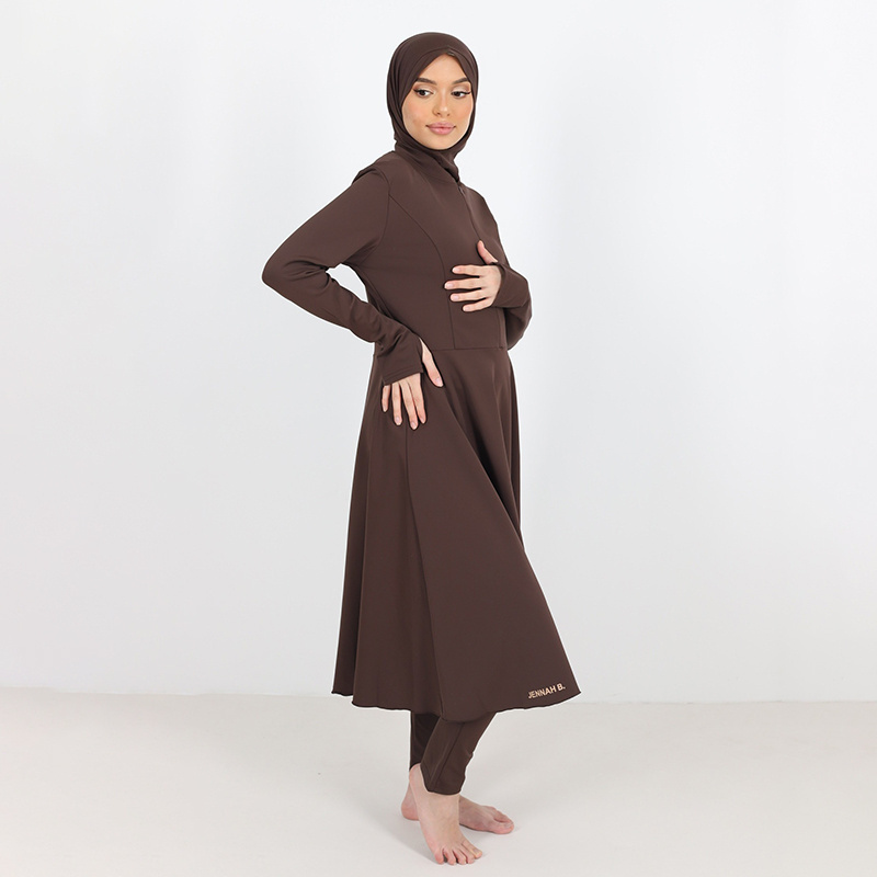 Aschulman Custom Chocolate Modest Des Burkini Pour Les Famme Swimming Suit for Women Muslim