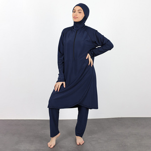 Aschulman Custom Women Big Size High Quality Muslim Clothes Muslim Bonnet Long Burkini Swimwear