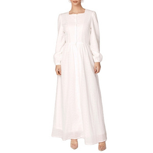 Aschulman Latest abaya women muslim dress 2023 dubai muslim evening dresses muslim white dress