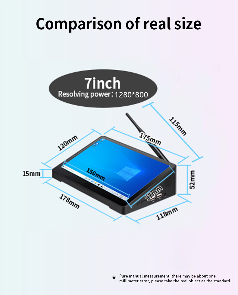 Factory pipo mini pc X8s 7 Inch Tablet Pc Wifi Bt Car 1280*800 Touch Screen Ips Intel Atom Z3735F Mini Computer For Business Use