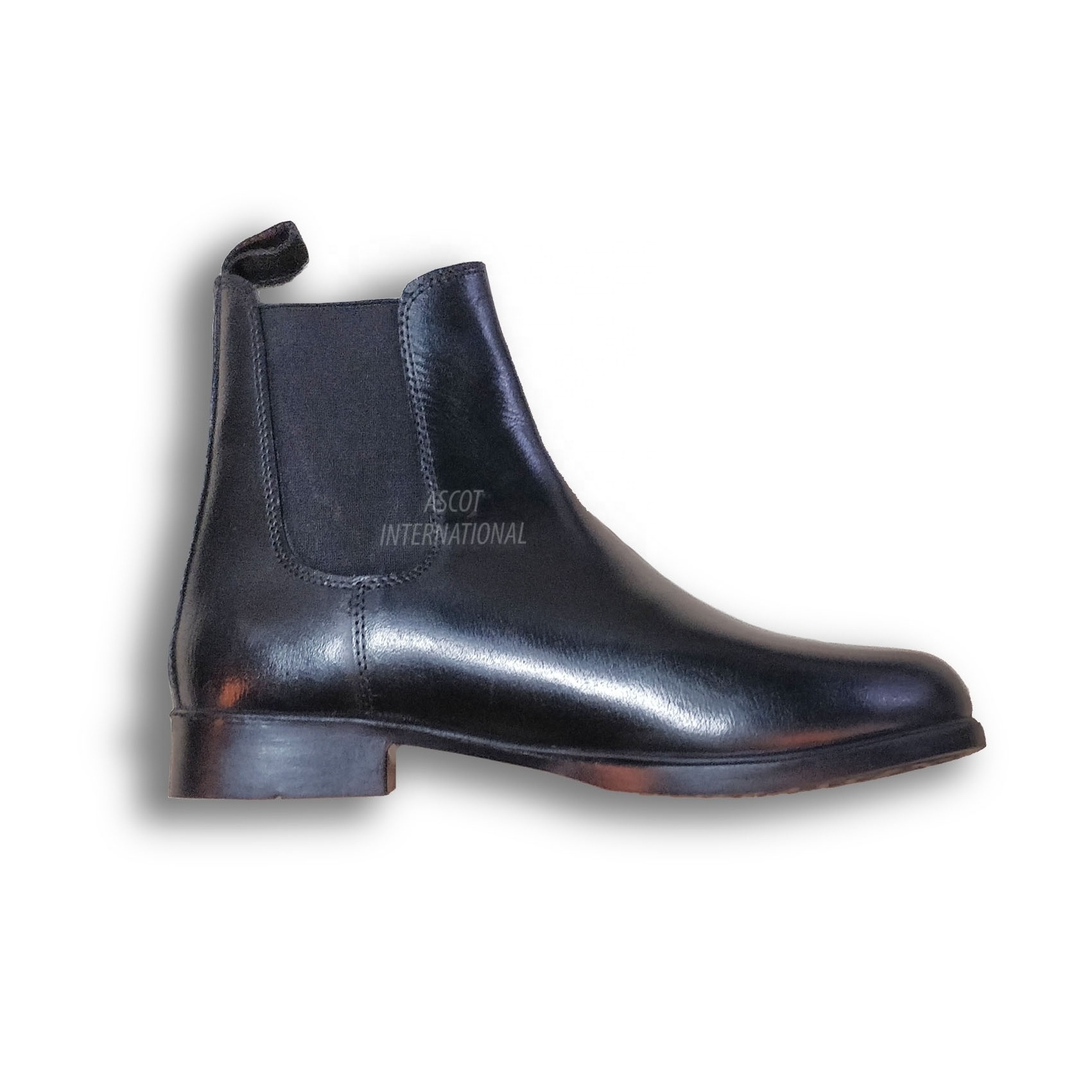 Wholesale anti skid genuine Leather chelsea Boots for men women in black brown ankle boots