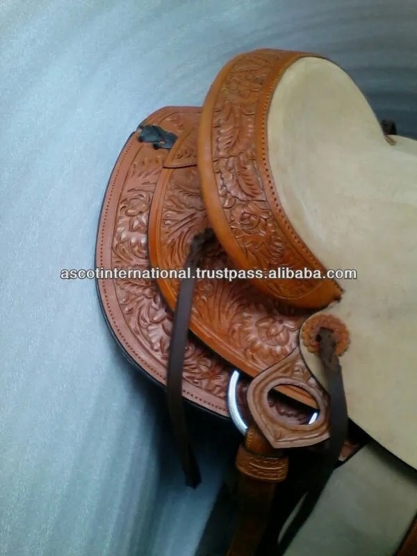 Top selling Western Leather Saddle Handmade Jumping Western Horse Riding Saddle for equestrian wholesale india