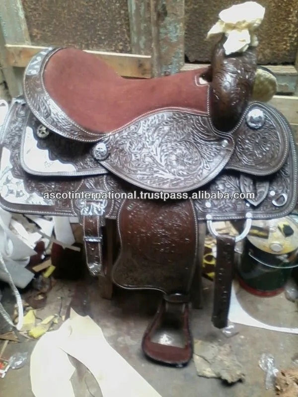 Custom designer handmade Western Leather Saddle imported for Horse Riding equipment wholesale