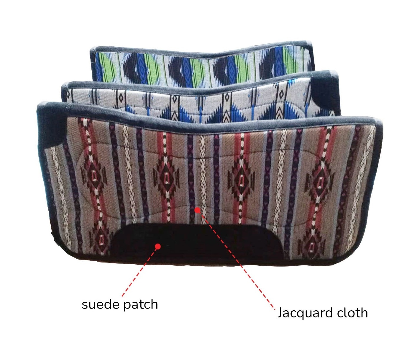 Custom design Western Saddle pad made of Jacquard Felt padding for horse riding equipment wholesale