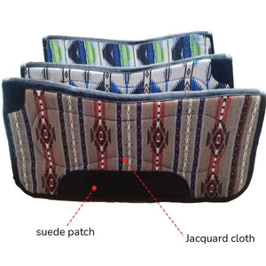 Custom design Western Saddle pad made of Jacquard Felt padding for horse riding equipment wholesale