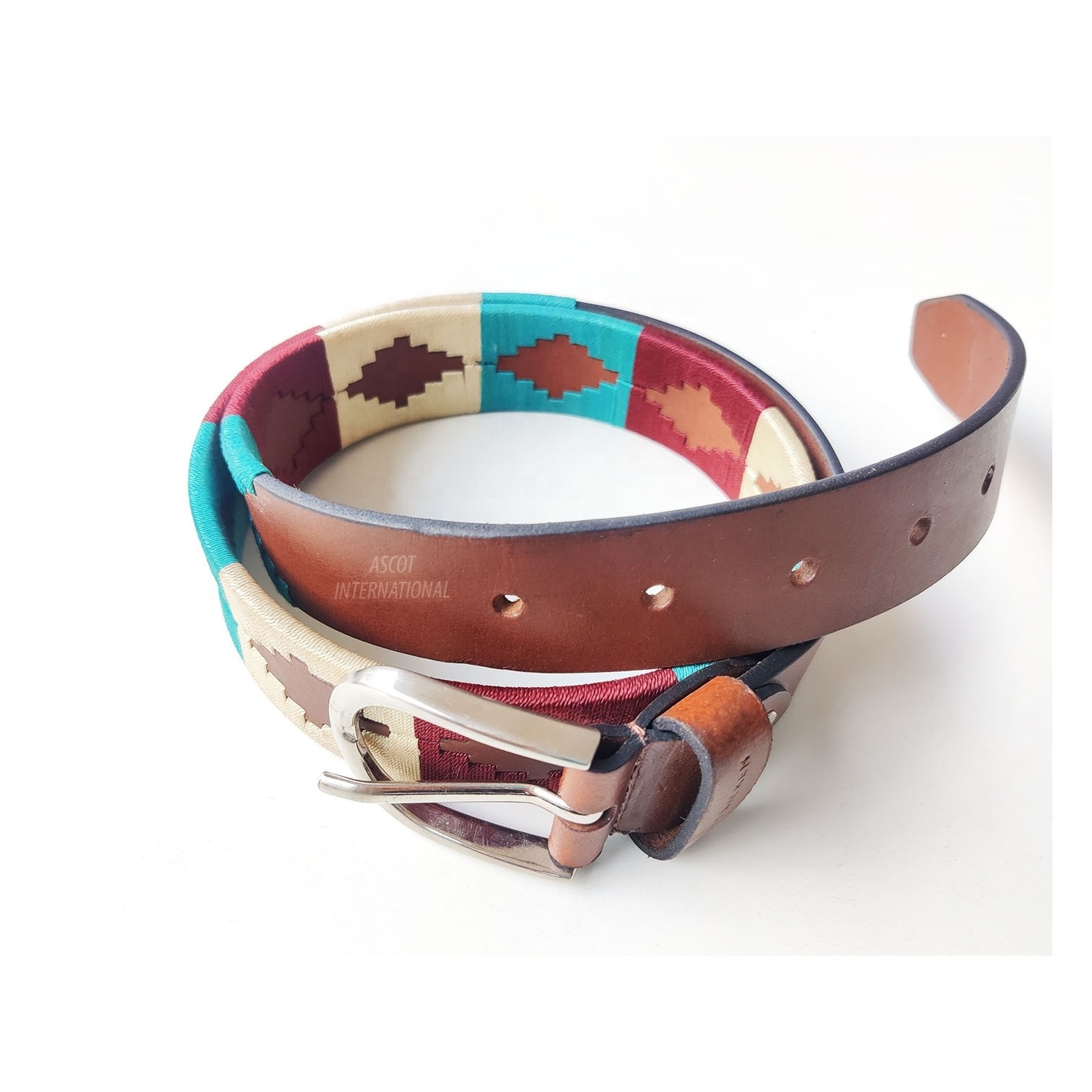 Top Indian manufacturer leather Polo Argentinian Belt for men cowboy style in all colors wholesale