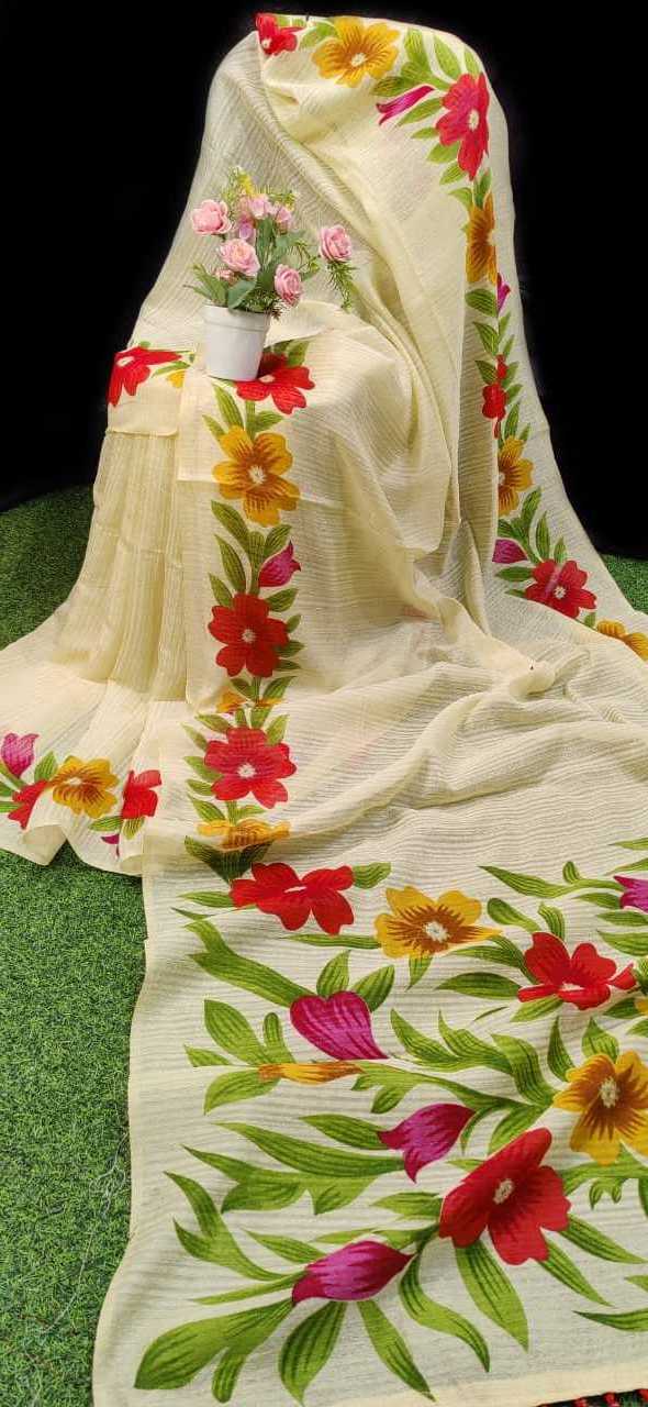 High on Demand Women Matka Silk Fabric Women Saree with Border Flower Design For Wedding and Party Wear from Indian Supplier