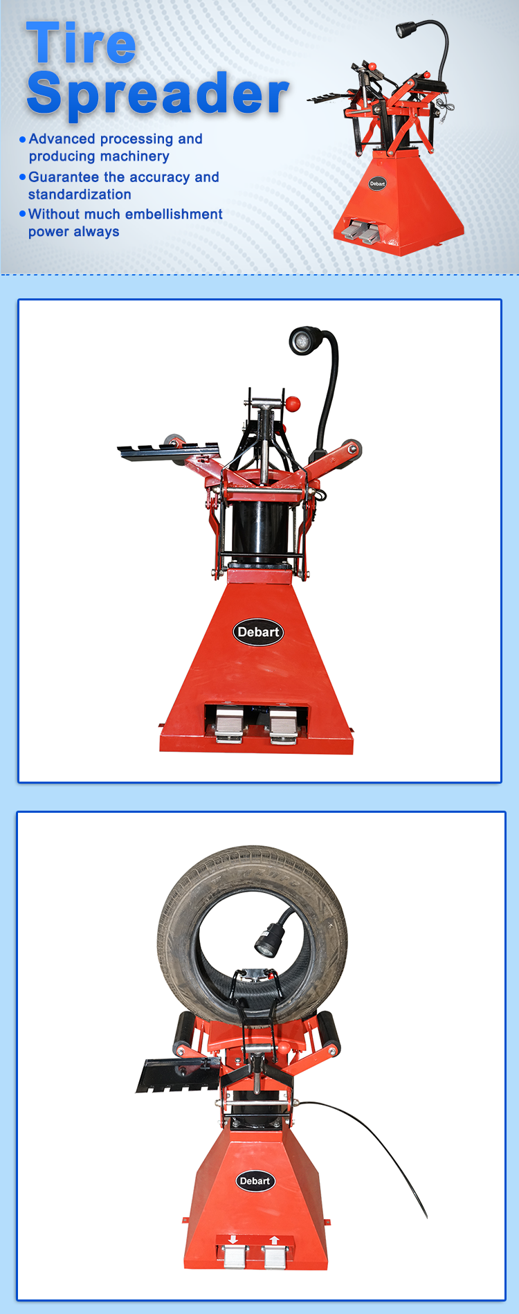 CE customized price pneumatic tire repair tire spreader machine for tire repair