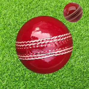 Custom Logo Cricket Ball Hand Stitched 50 Overs High Quality Leather Red White ball cow leather balls