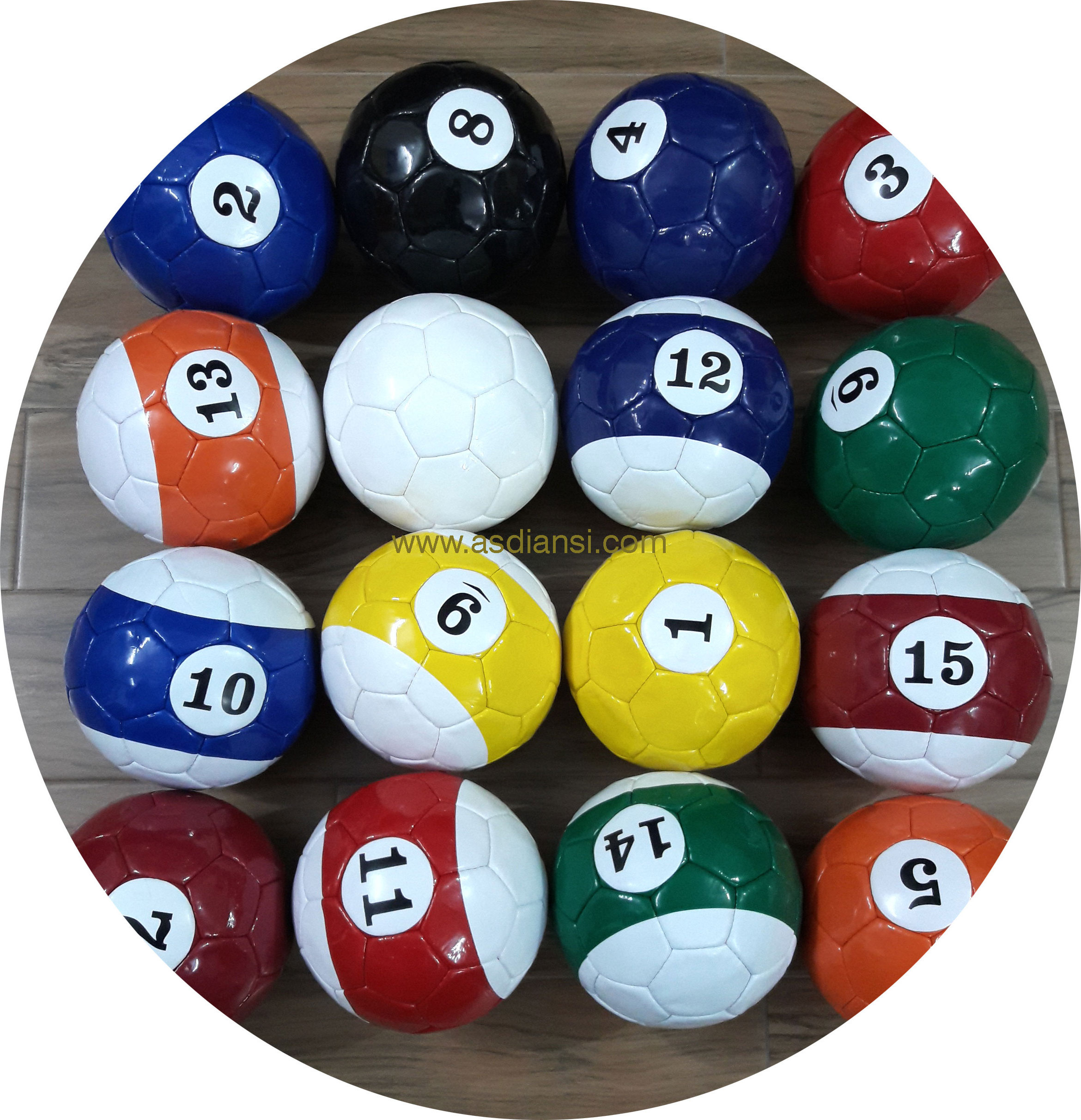 Complete set of snookball Billiard Soccer Balls footballs handball pool soccer ball Mini balls