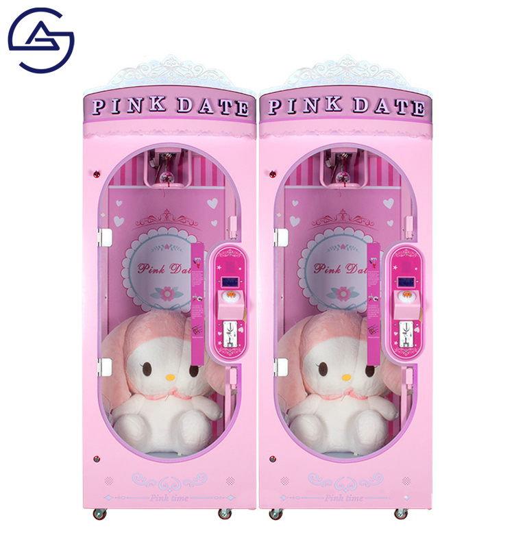 Pink Date Coin Operated Games Barber Cut Ur Prize Cutting Game Scissors Gift Vending Machine For Sale