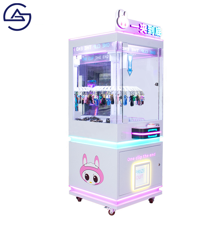 Hot sale new amusement park indoor coin prize vending machine clip prize gift claw game machine DIY kit