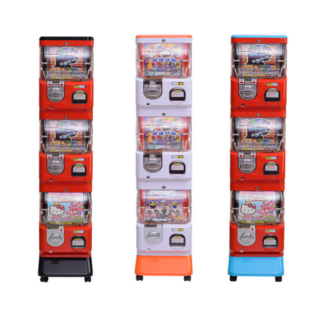 Metal Globe Tomy Gacha Three Layers Boouncy Capsule Toy Gashapon Tennis Candy Gumball Bouncy Rubber Golf Ball Vending Machine