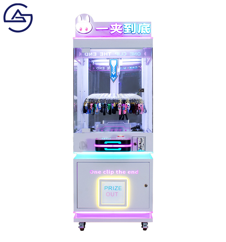 Hot sale new amusement park indoor coin prize vending machine clip prize gift claw game machine DIY kit