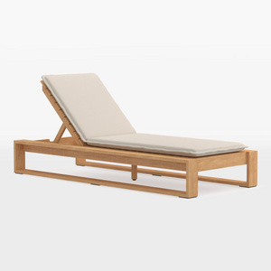 Teak Swimming Pool Chaise Sun Loungers For Hotel Furniture