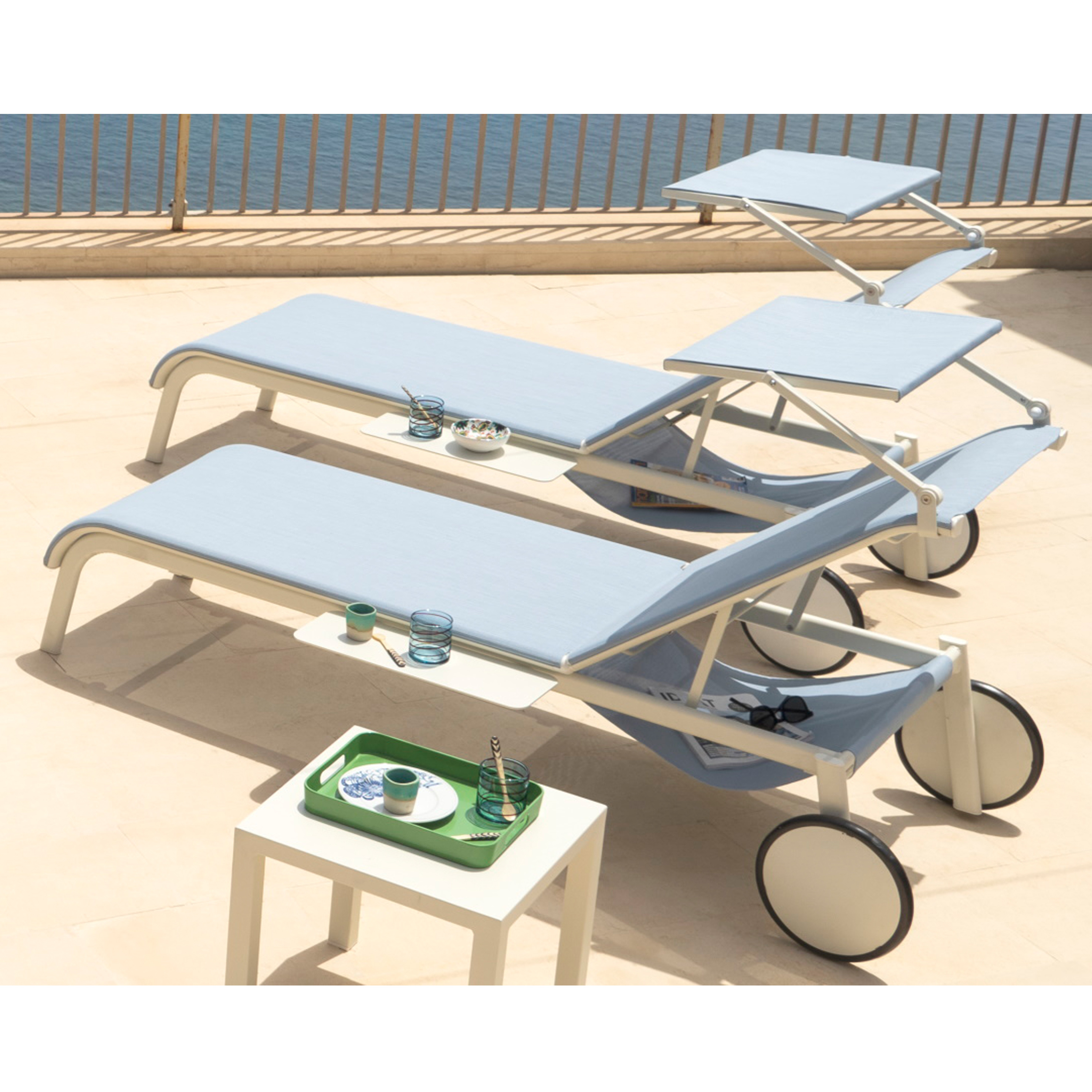 outdoor beach lounge chair aluminum terrace swimming folding sun pool lounger