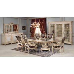 Classic Style Baroque Dining Room Furniture Set With Hand Carved For Luxury Home Furniture