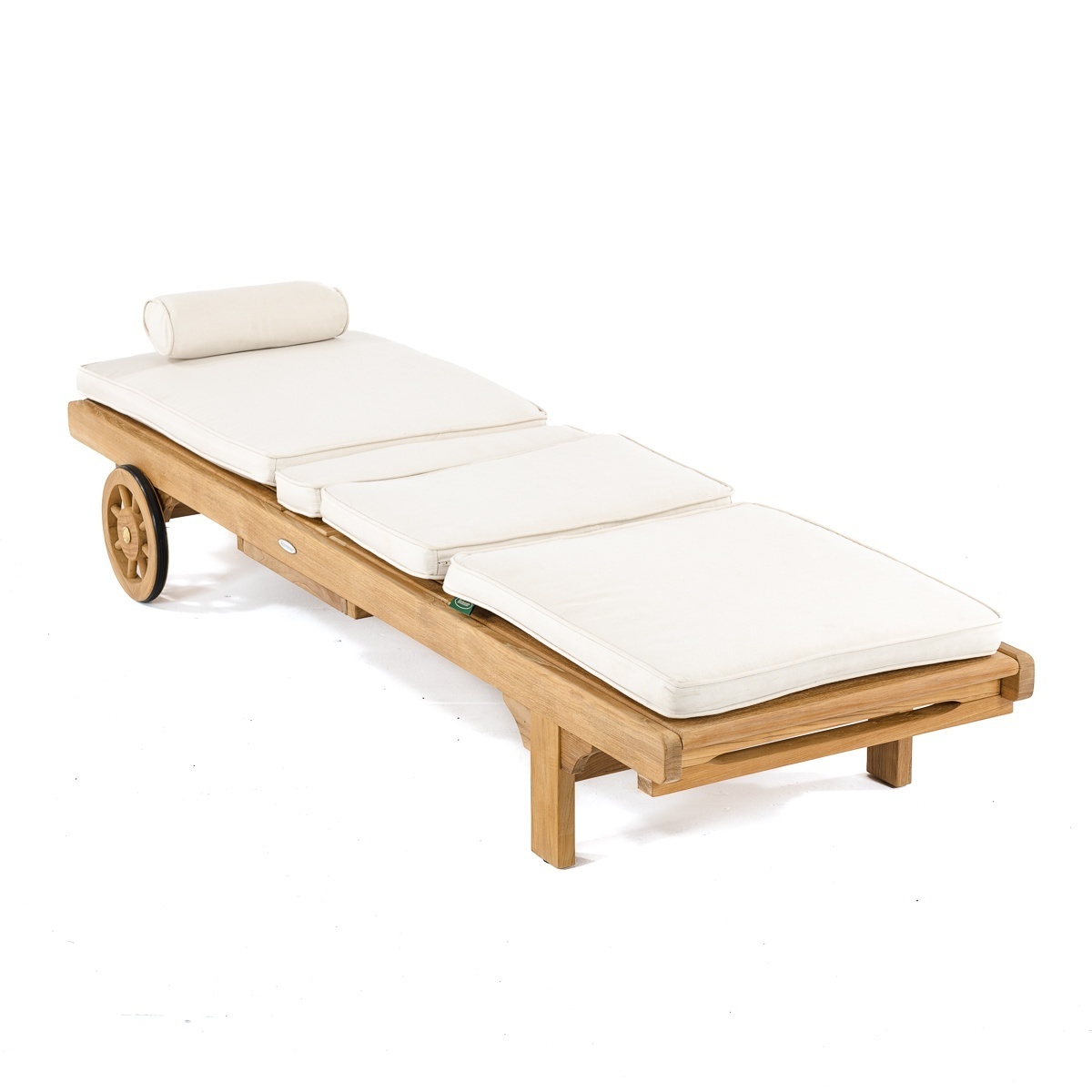 Teak Chaise Lounge Furniture With Water resistant Cushion