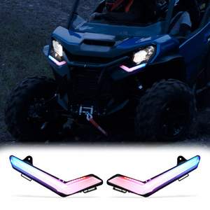 ATV accessories Daytime running light Fang accent lights Turn Signal with RGB color changing for Can-Am Defender 2020+