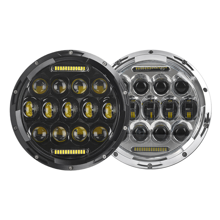 ASEND Factory directly sales Auto Round 7 Inch Led Headlight For Jeep Wrangler 75w 12v 24v