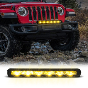 Straight & Slim reflector Dual color white & yellow single row led light bar roof rack light for off road 4x4 truck tractor