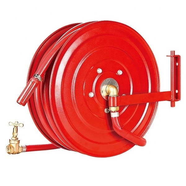 1 Inch Manual Swing Fire Hose Reel With 30M Rubber Hose