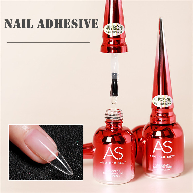 AS Free Sample Strong Fake Nails Tips Nail Glue Professional Private Label Adhesive Gel Polish Art Glue For Press On Nails