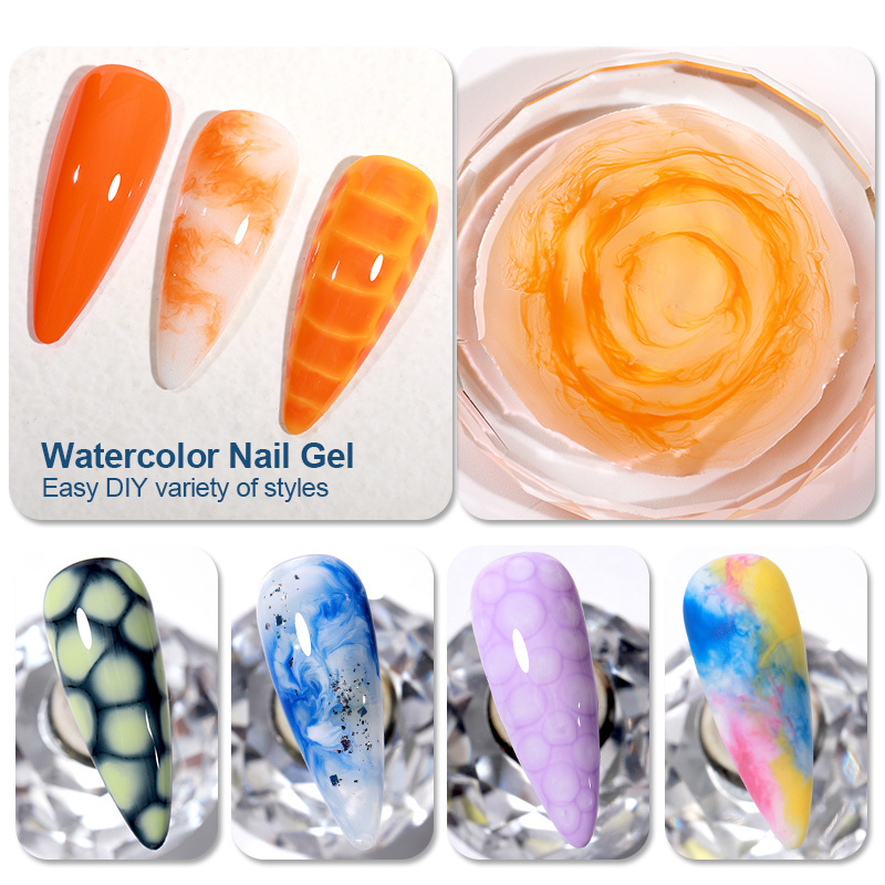 Natural Clear Blooming Gel Nail Painting Hema Free Uv Gel Soak Off Nail Glue Marble Blooming Gel for nail art