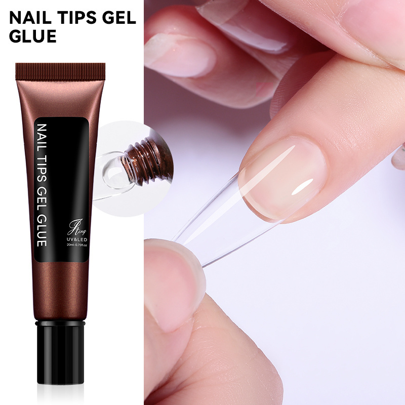 AS Professional Nail Tips Super Soft Nail Glue Gel 20g Strong Stickiness Oem Private Label Nail Polish Glue Adhesive Gel