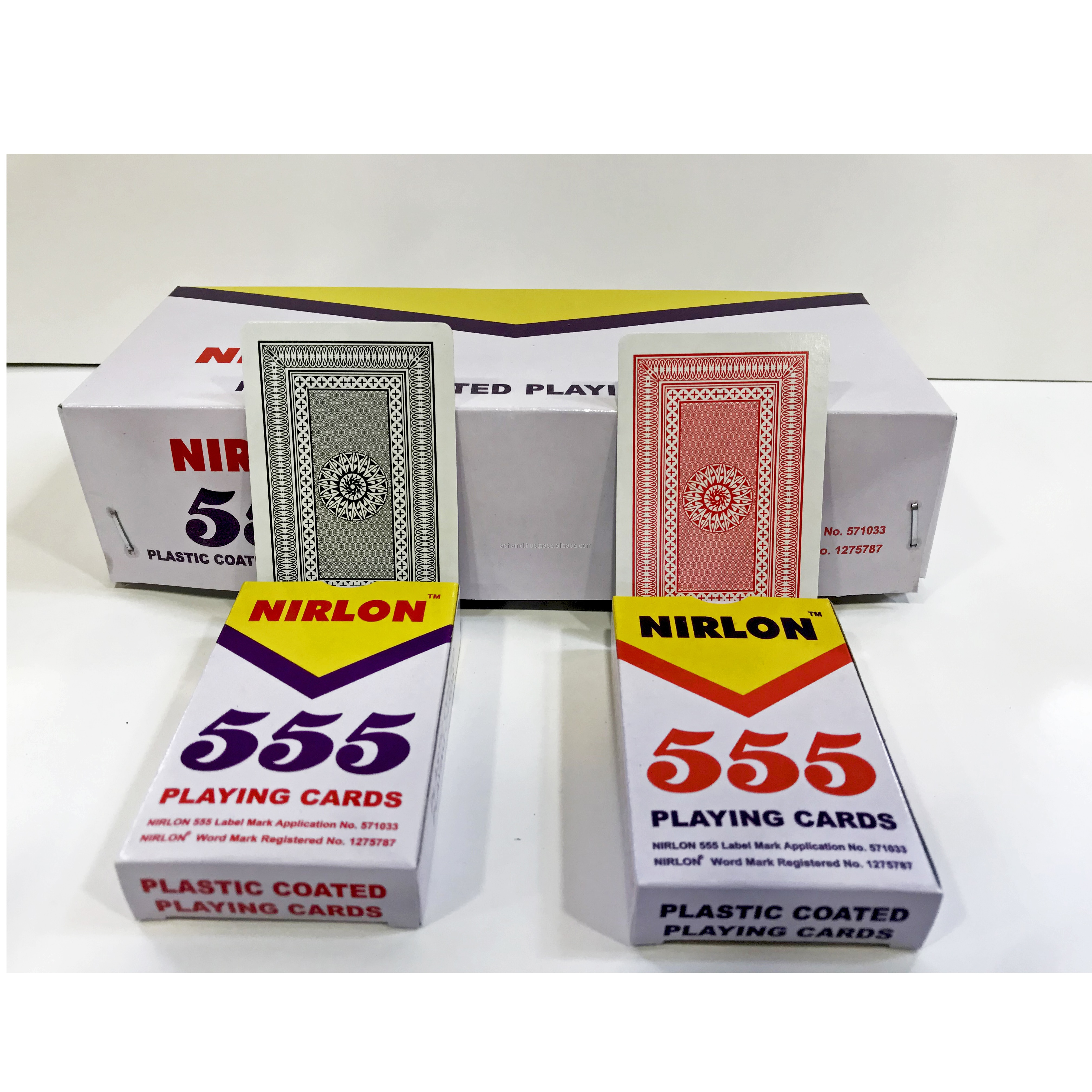 Custom Printed Nirlon 555 Playing Cards Hot Sale Gambling Playing Cards With Beautiful Design available in bulk