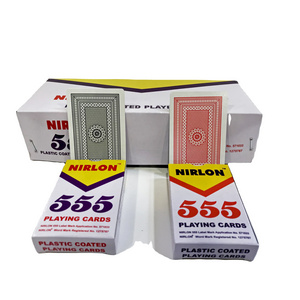 Custom Printed Nirlon 555 Playing Cards Hot Sale Gambling Playing Cards With Beautiful Design available in bulk