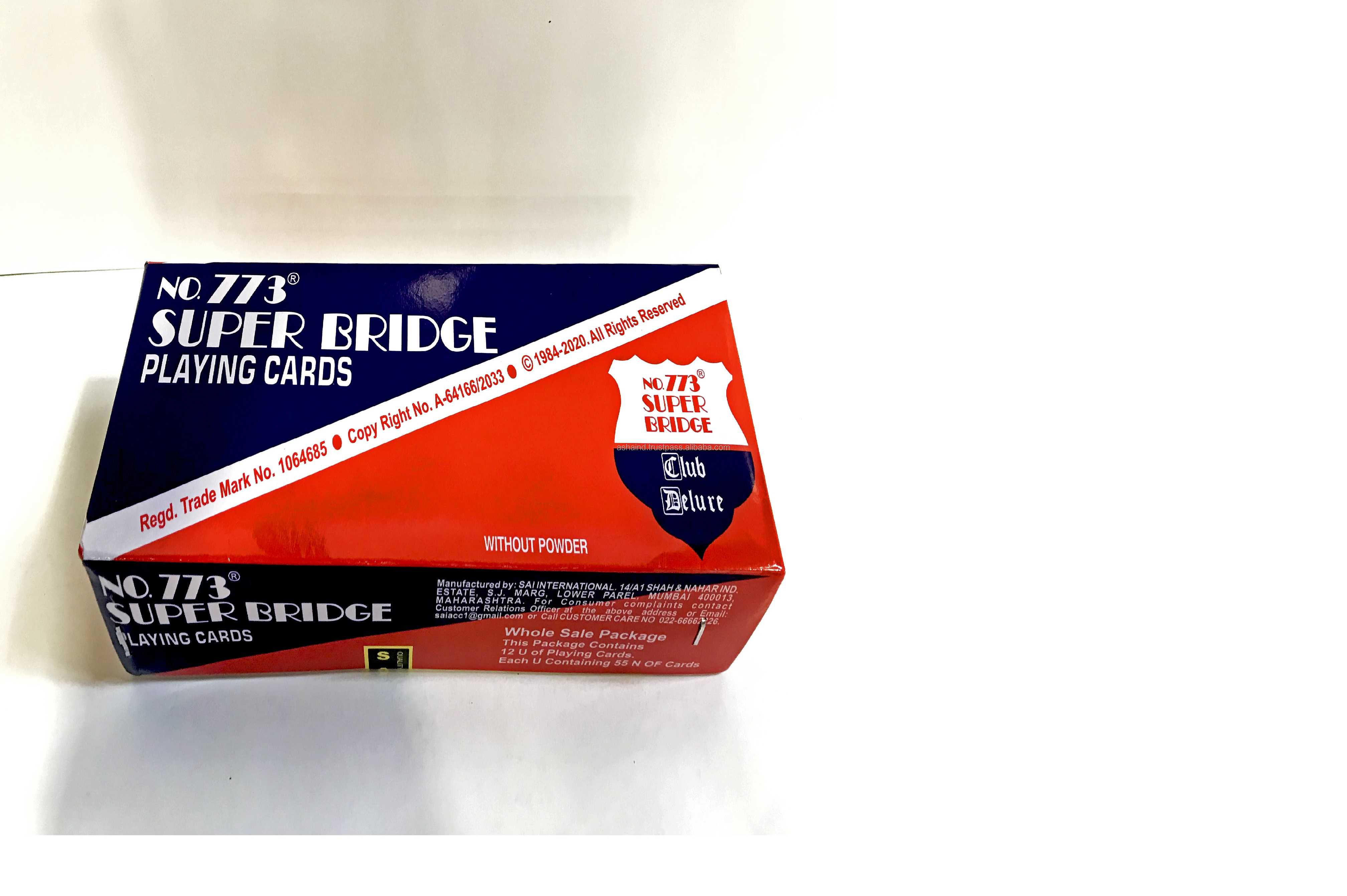 Casino poker Super Bridge  773  Paper Playing Cards  from indian seller and manufacturer with cheap price