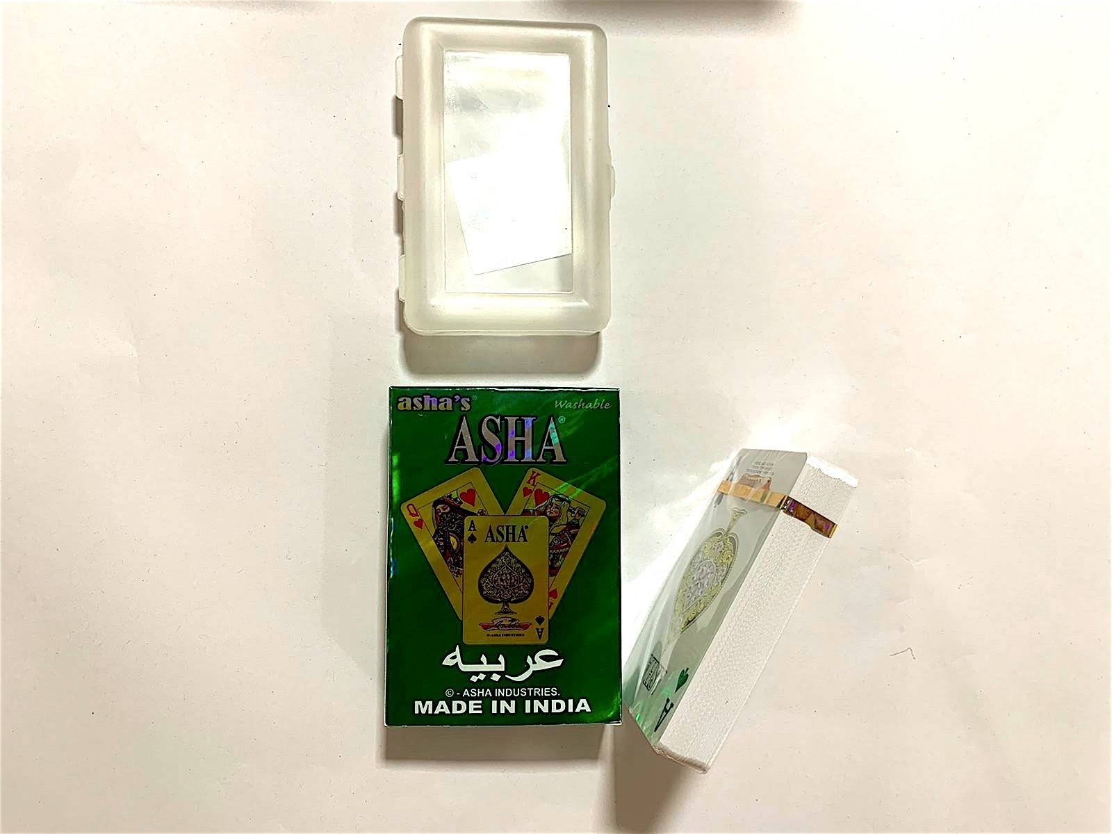 Factory Wholesale High Quality  casino Asha Arabia green Plastic Playing Cards  from Indian seller and manufacturer