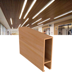 Factory Price Faux Wood Indoor Suspended Ceiling Panels / WPC Ceiling with PVC Laminated