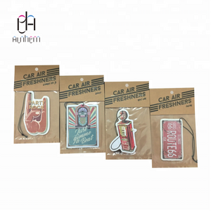 The best selling paper hanging car perfume card air perfume card paper freshener card with Logo printing IC-425