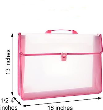 A3 Waterproof Blue PP Plastic Transparent Oxford Cloth Edge  file folder large capacity for school