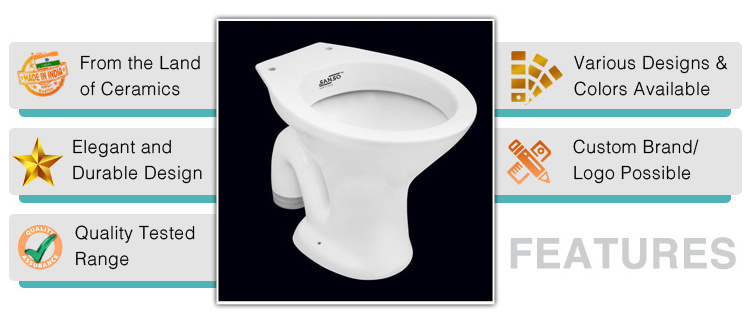 Home & Commercial Usage One-Piece Wall Mounted Water Closet Toilet at Best Competitive Price from India