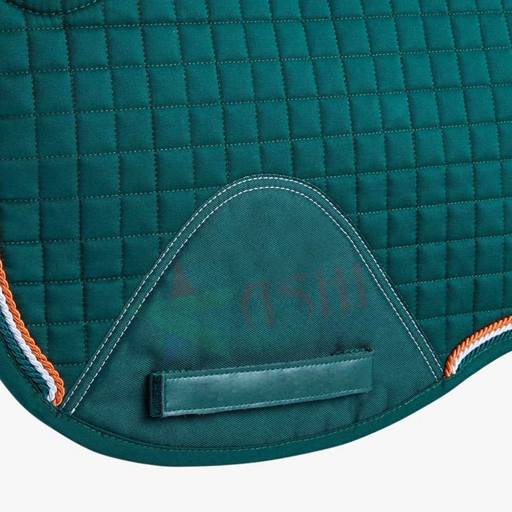 Square Pattern Cotton Comfort English Saddle Pad Horse Riding Pad Soft PU Saddle Safe Horse Soft Equestrian Seat Pad