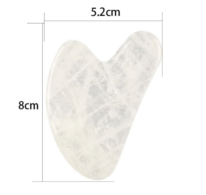 White Crystal quartz White Face Facial Massager Jade gua sha face Healthcare Massage